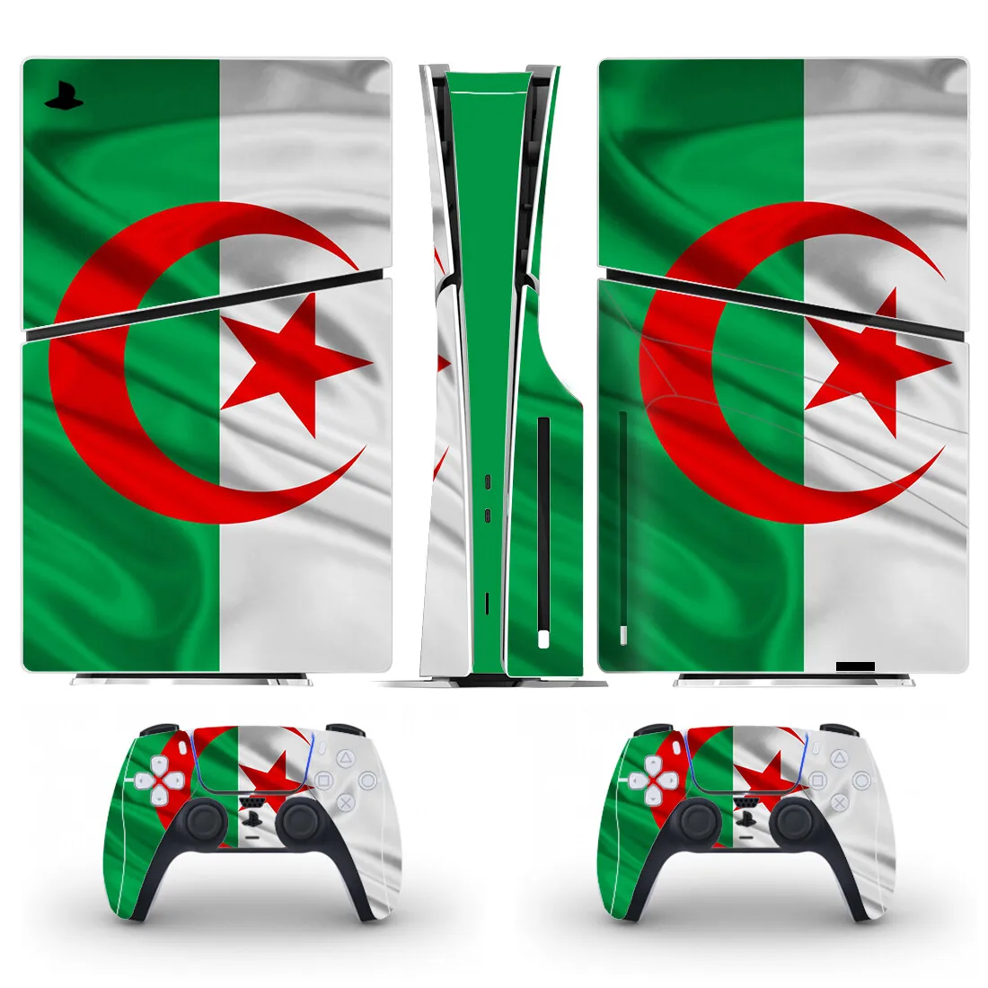 Bandiera nazionale dell\'Algeria PS5 Slim Disc Skin Sticker Decal Cover per console e controller PS5 Slim Disk Skin Sticker Vinyl