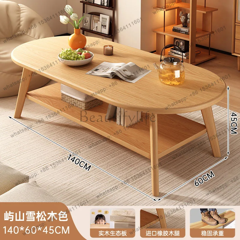 YJ Wooden Minimalist Café Tables Modern Living Room Hotel Homestay Café Tables Kitchen Balcony Furniture Salontafel Ls40kfz