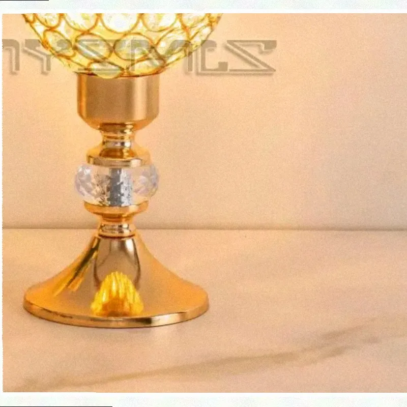 Crystal Desk Lamp luxury bedroom bedside lamp atmosphere light For Wedding Table Centerpiece Christmas Party Home Decoration