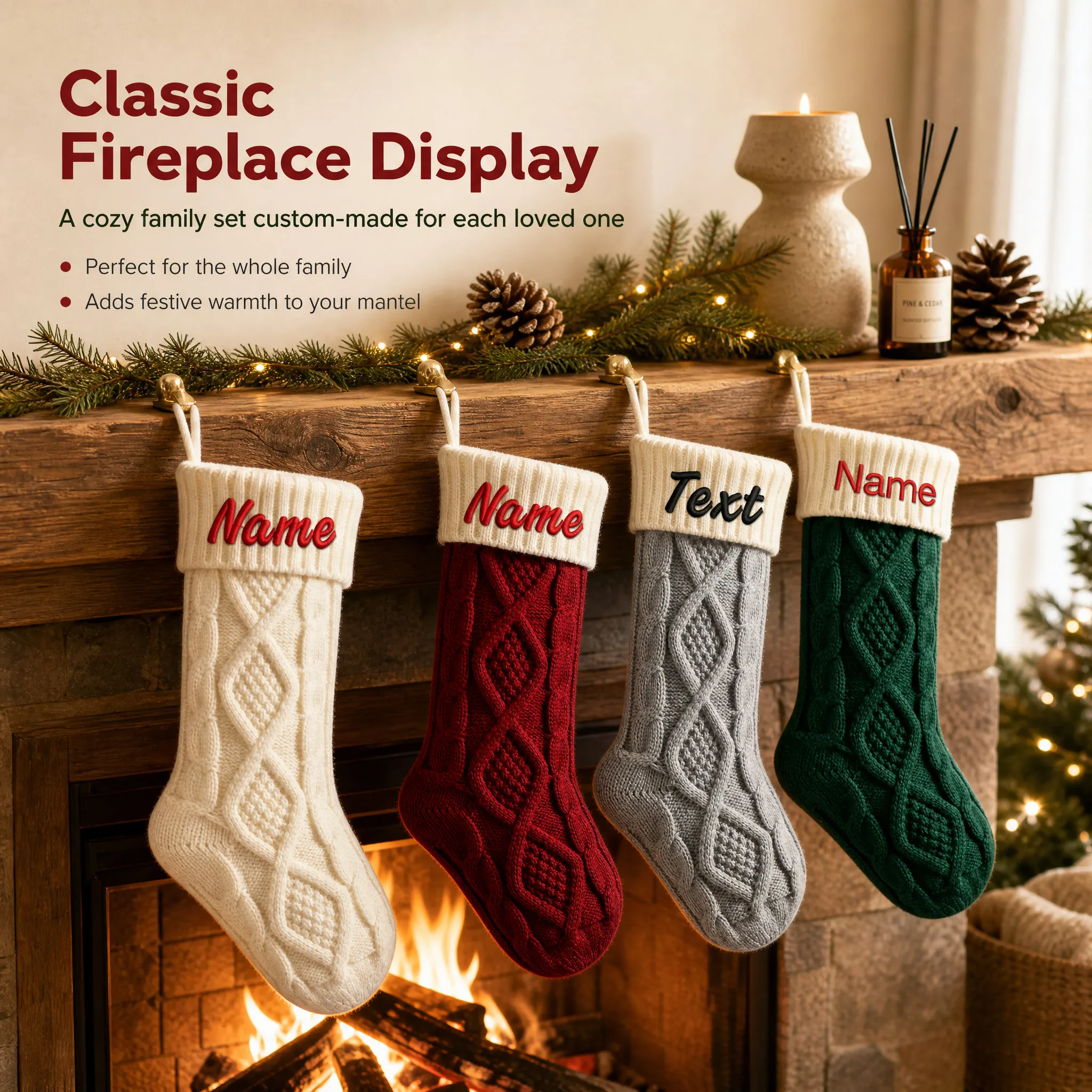 Personalized Christmas Stockin - Christmas Stocking Hanging 评论和价格