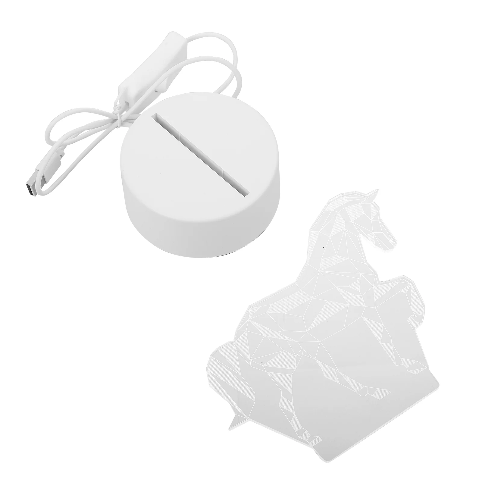 Carica 3 D Luce notturna 3D Giocattoli per bambini Cavallo Neon LED Insegna Lampada da illusione da comodino in acrilico ABS