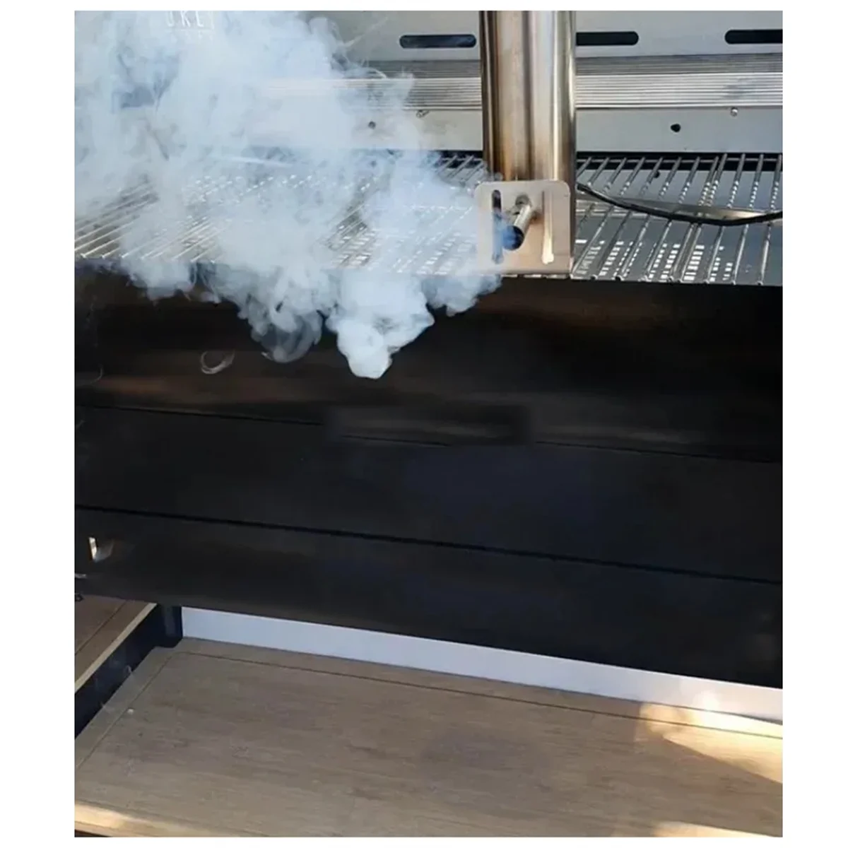 ABJZ Kalter Rauchgenerator, Outdoor-Rauchgenerator, Edelstahl, tragbarer elektrischer Raucher, heiße und kalte Raucher, US-Stecker