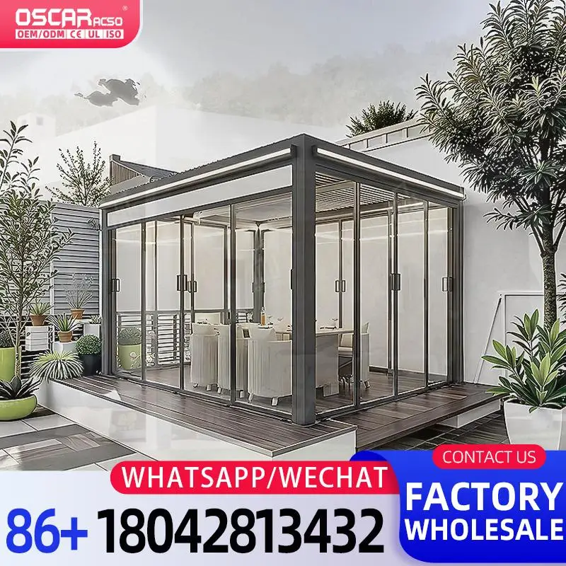 

Retractable Aluminium Outdoor Insulated Roof Pergola for Patio Garden Balcony pergola