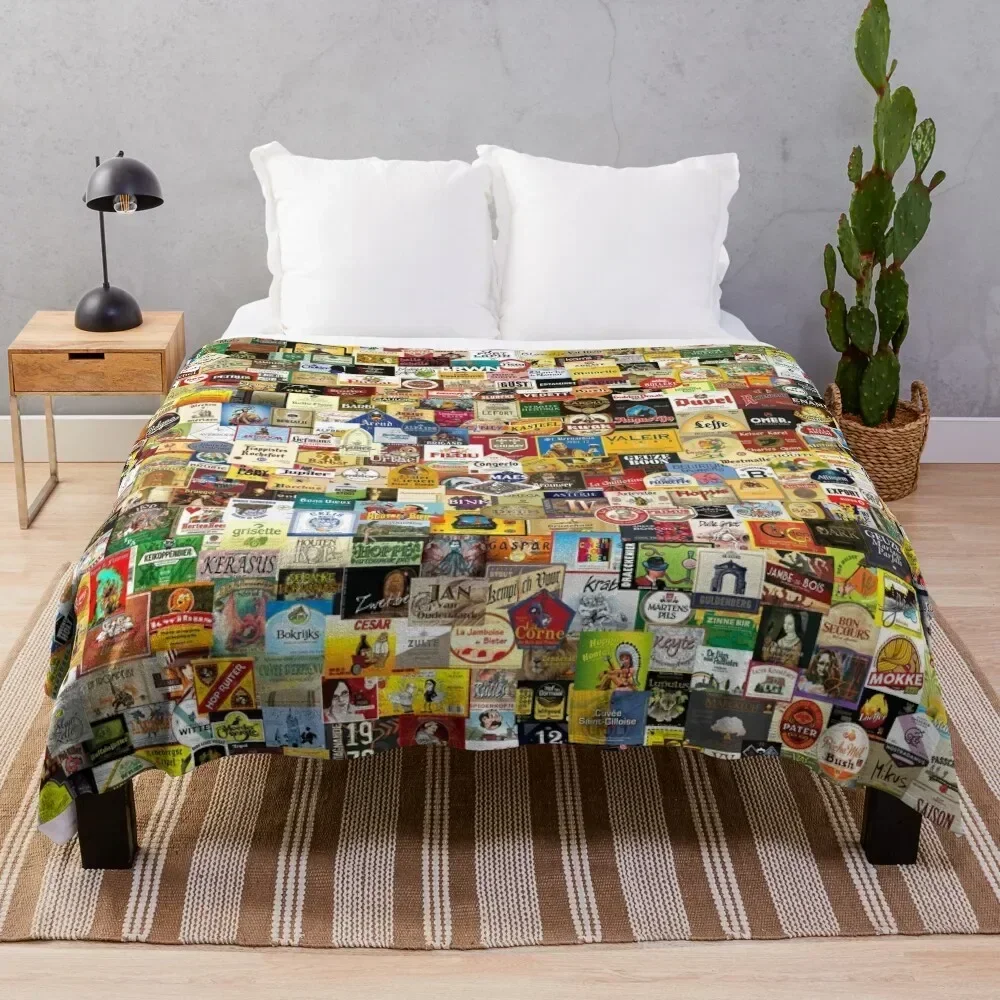 

Belgian Beer Throw Blanket Warm Napping Blanket for Office Couch Bed