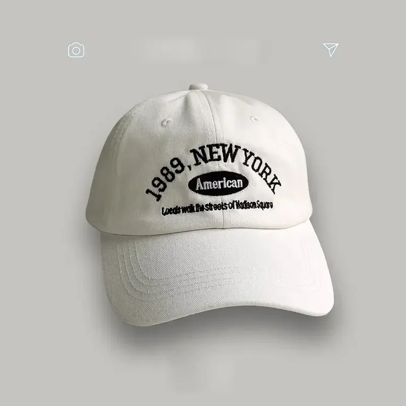 Men and Woman's Baseball Caps Adjustable Casual Embroidered 1989 New York American Cotton Sun Hats Unisex Solid Hats