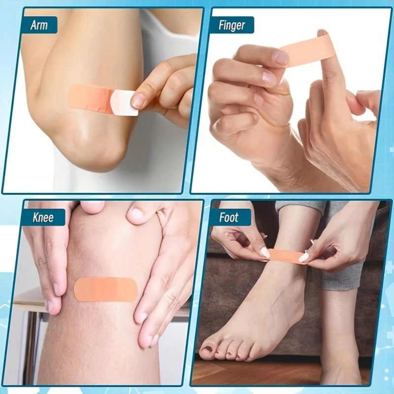 60/120/240pcs Assorted styles Compact breathable fingertip plasters Multi-size first-aid wound care patches