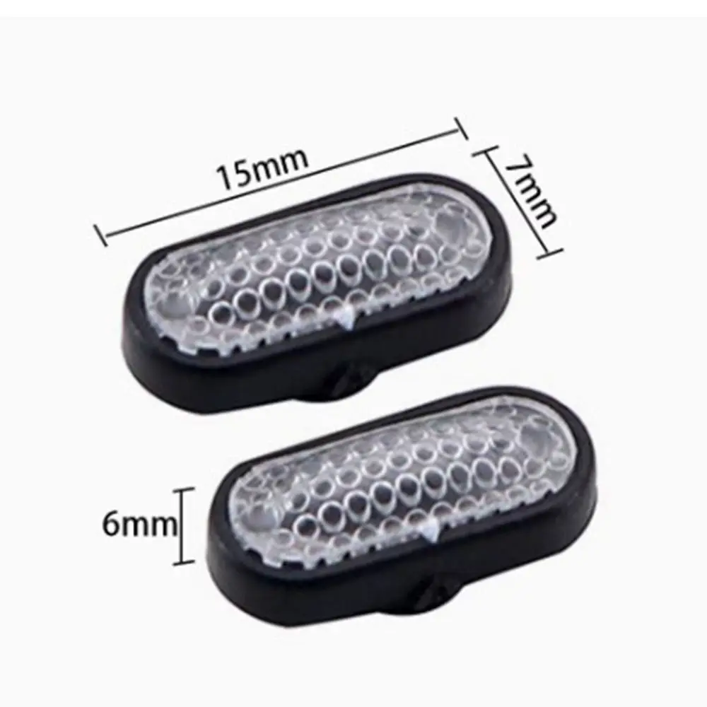 1/8 1/10 1/14 rc crawler carro sinal de volta reboque caminhão motocicleta luz 3 cores plástico universal luzes freio para 1 par