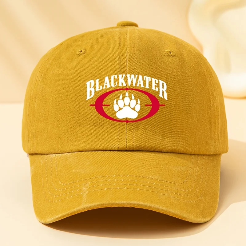 Мужская бейсболка с изогнутыми полями и надписью BLACKWATER, стильная и универсальная, подходит для хип-хопа, занятий спортом на открытом воздухе