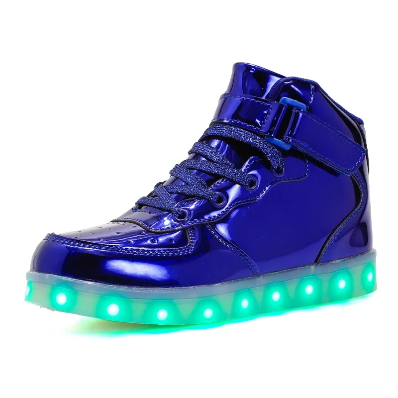 Carregador USB ilumina sapatos infantis tamanho 25-46 meninos meninas tênis luminosos