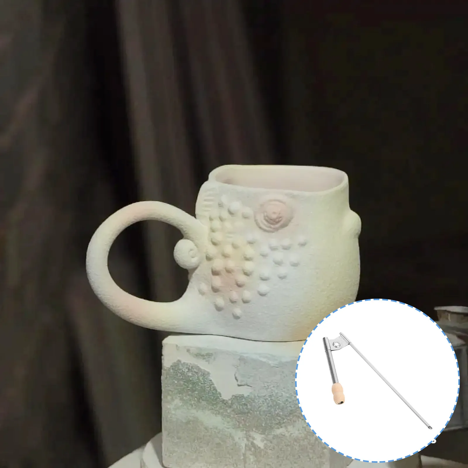 Small Pottery Painting Sprayer for Clay Glazing – Stainless Steel, Portable & Lightweight Tool for Artists