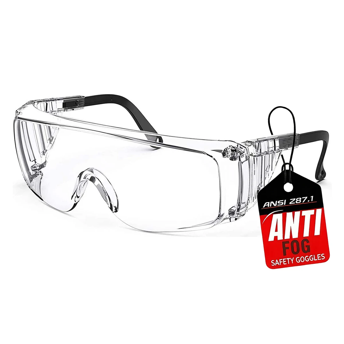 Safety Goggles Adjustable Anti-Fog Safety Glasses - Transparent, Suitable for Men and Women HM7