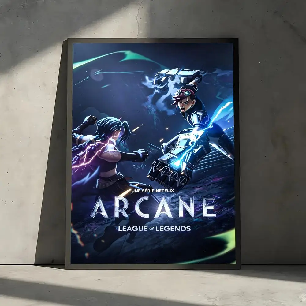 LOL Arcane Game Poster For Room Wall Art Decor Waterproof Stickers For Home Bar Bedroom Decoration