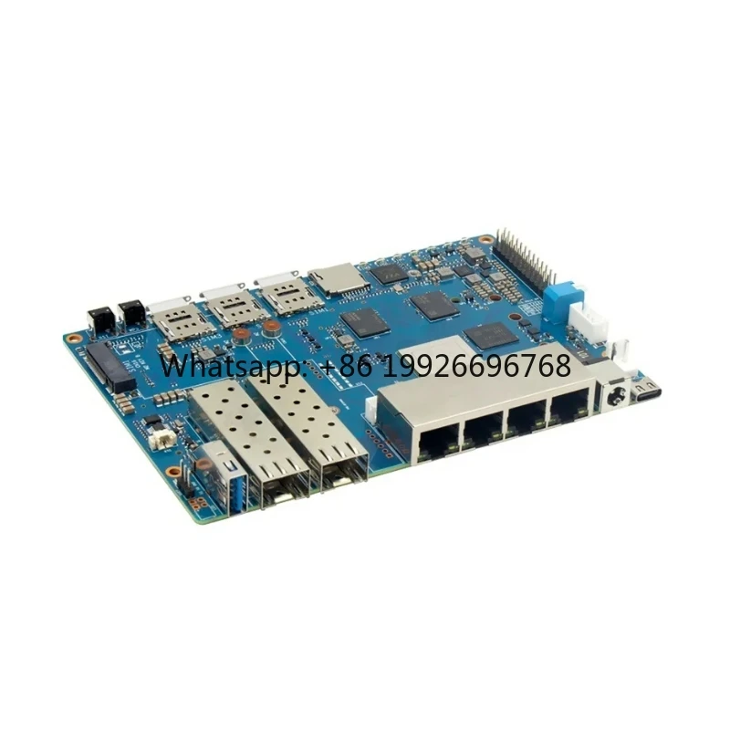 

Плата маршрутизатора Banana Pi BPI-R4 с корпусом, Mediatek MT7988A (880), четырехъядерный процессор ARM Cortex-A73, 4 ГБ DDR4, 8 ГБ eMMC, OpenWRT