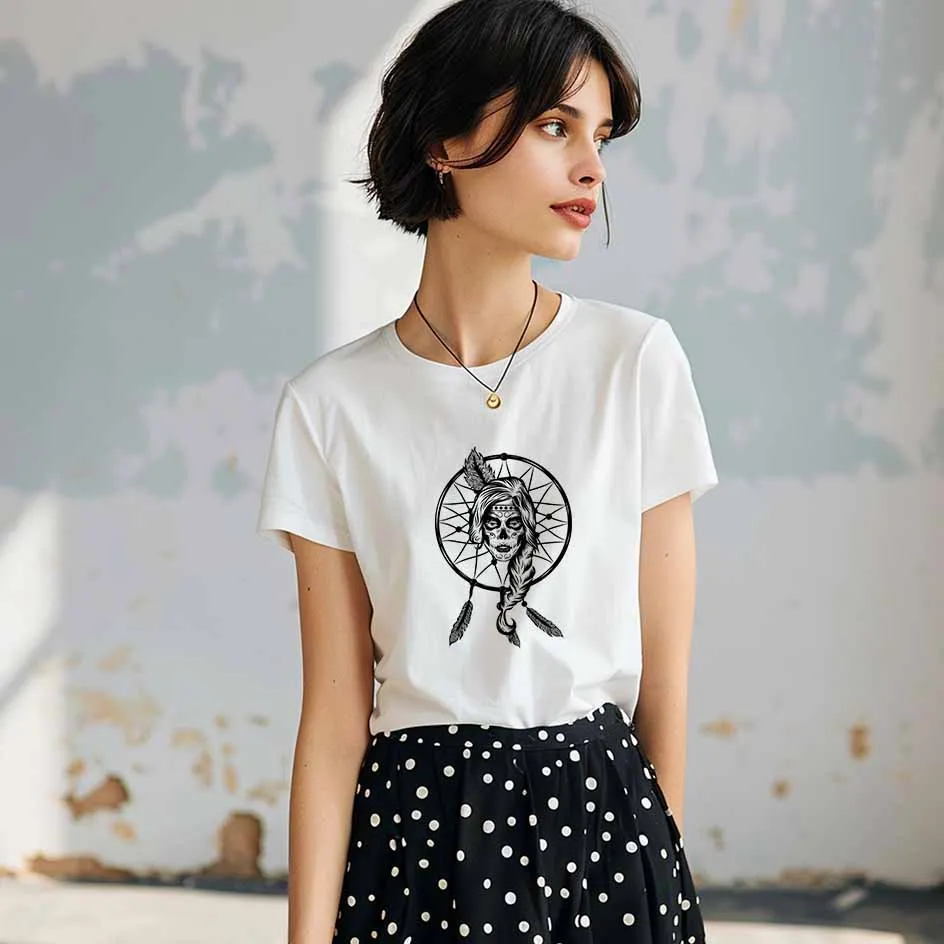 Mystic - girl Graphic Trendy - bohemian - Design Cute - cats - Visual heat transfer sticker for clothes Perfect for DIY Gifts