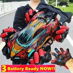 F1 Drift RC Car With Led Lights Music 2.4G Glove Gest Radio Remote Control Spray Stunt Car 4WD 4x4 Electric Children Toys