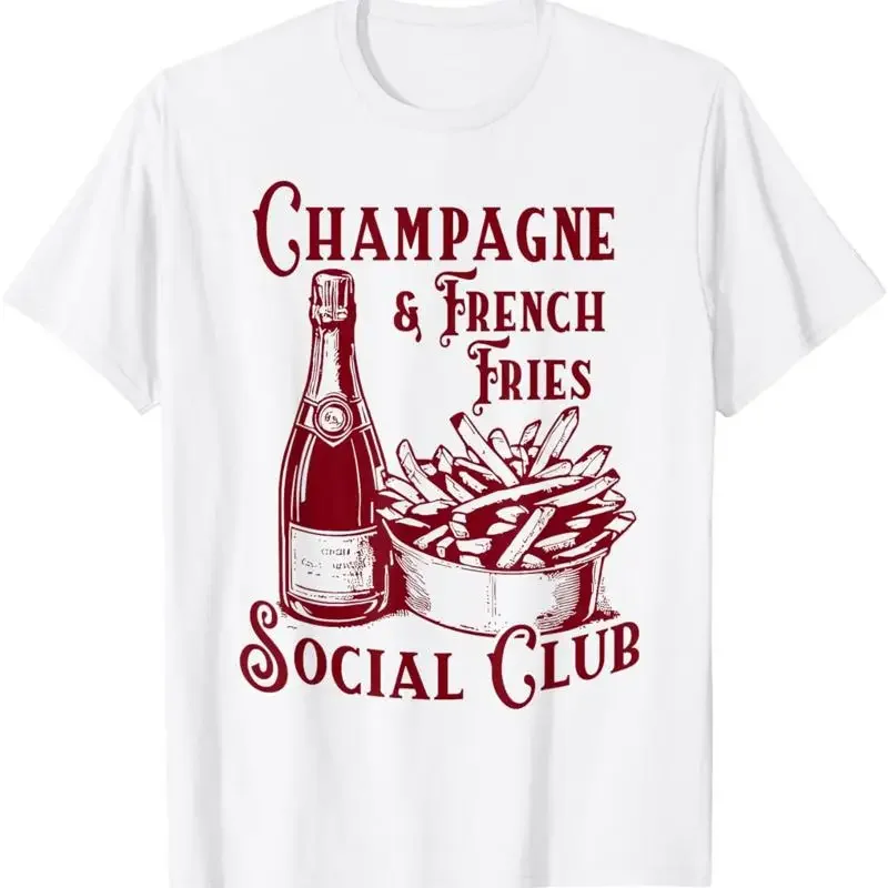 Champagne and French Fries Social Club Vintage T Shirt