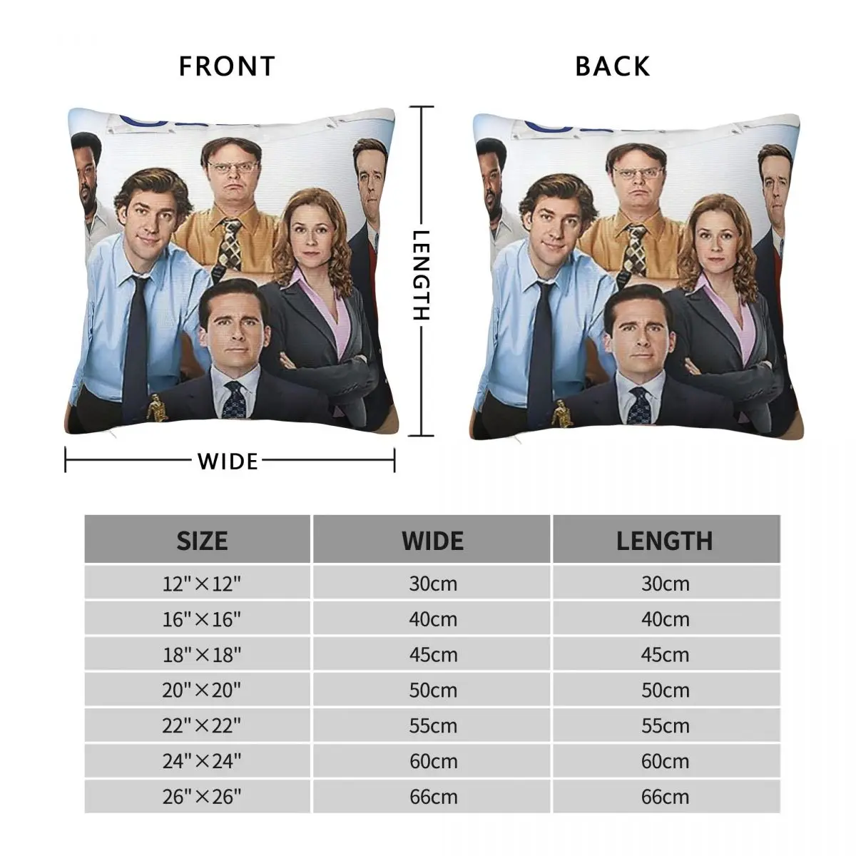 The Office Dunder Mifflin Paper Company Square Pillowcase Pillow Cover Cushion Decor Comfort Throw Pillow for Home Living Room