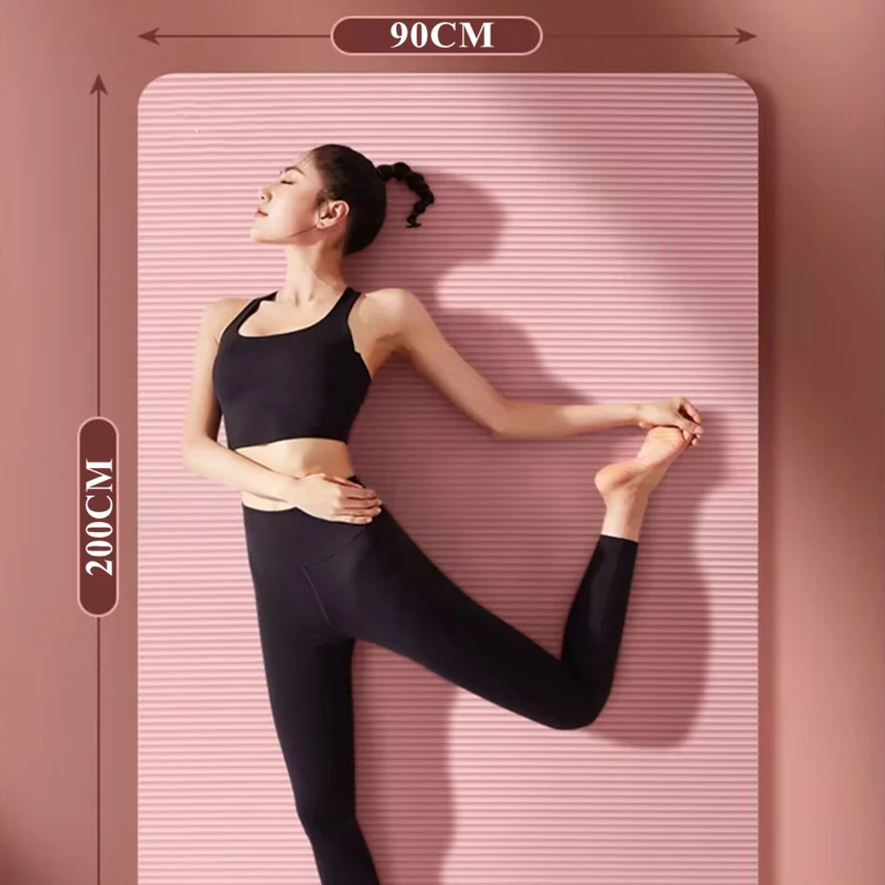 

200x90/80cm Camping Picnic Mat Exercise Gym Outdoor Non-Slip 10mm Thick NBR Yoga Mat Fitness Workout Moisture-proof Durable