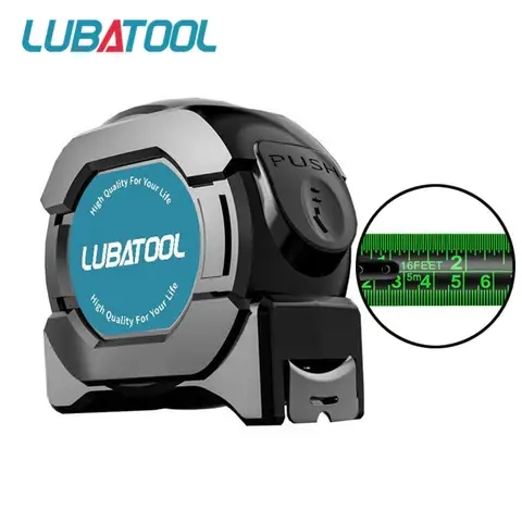 5/7.5/10M 형광 강철 줄자 미터법 및 제국 시스템 레이저 잉크젯 코드 박스 미터 규칙 다목적 측정 도구