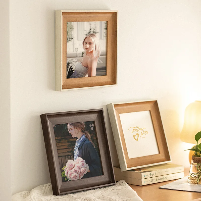 Vintage American Picture Frame Stand - 6 7 8 10 12inch & A4 Sizes Artistic Wall Photo Frames for Home Decor Gallery Wall Display