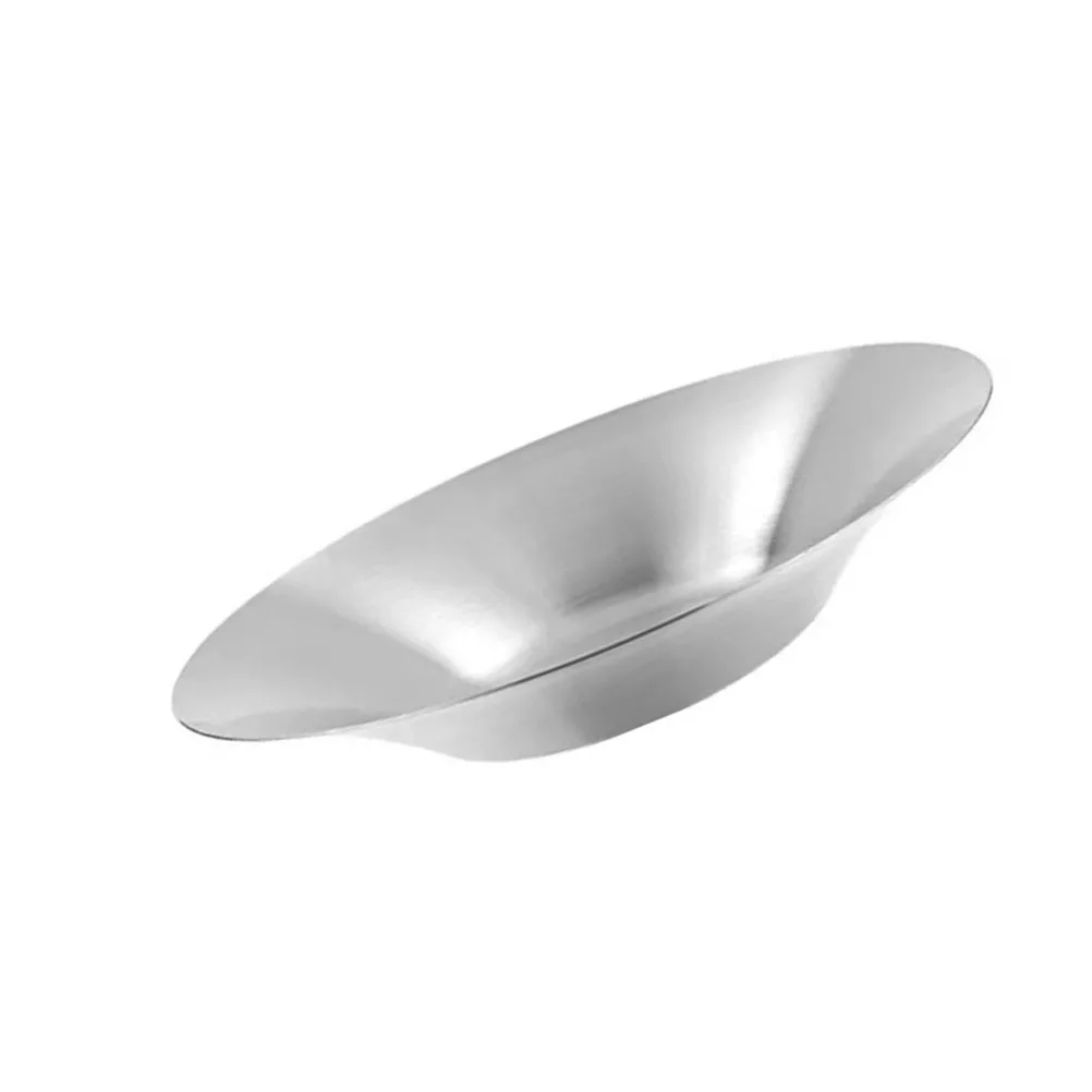 

Pasta Plates Stainless Steel Food Serving Tray Heat Isolation Dinner Party Round Deep Wide Bowl Easy Clean Kitchen Barware