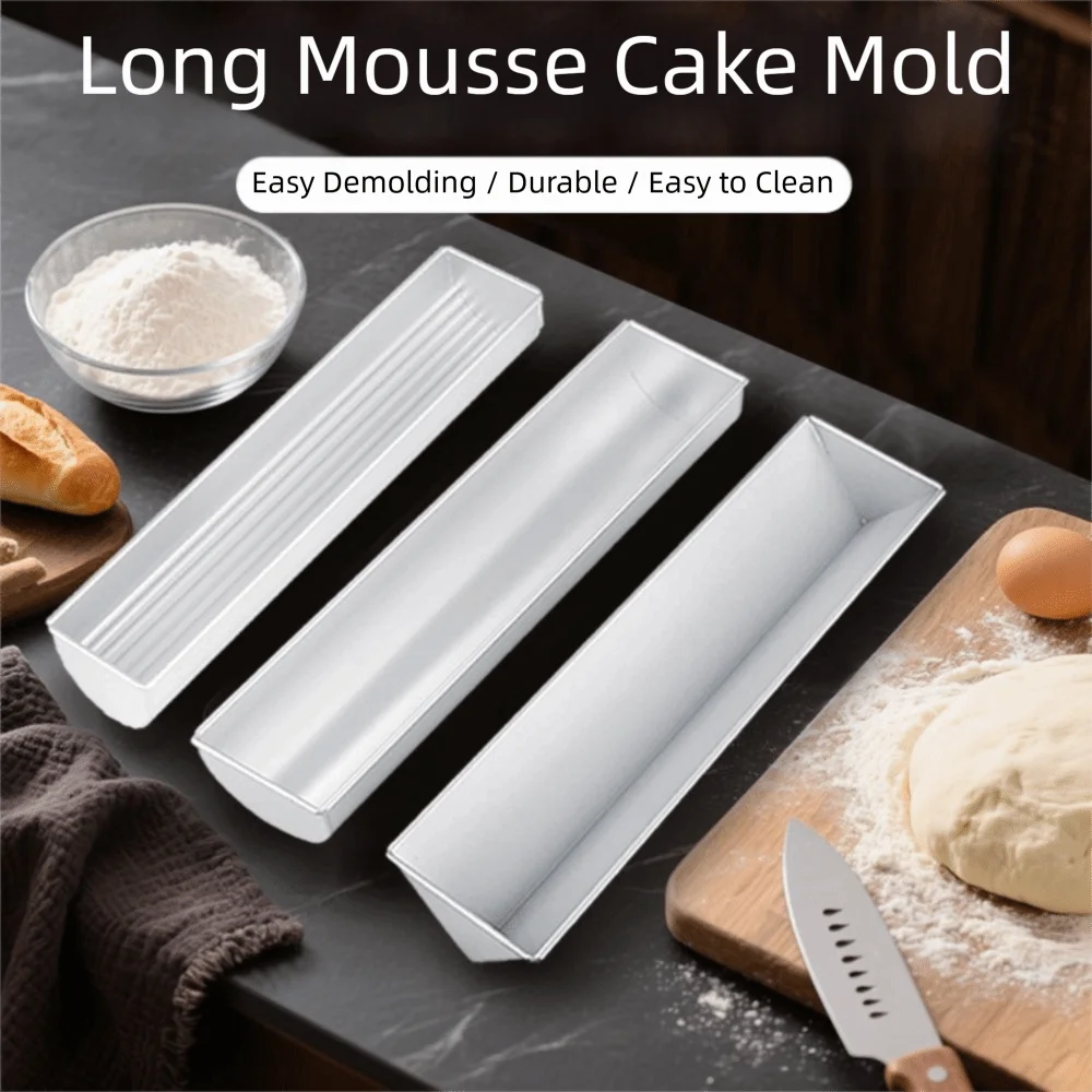 Aluminum Alloy Tiramisu Cake Mold Semi-Circular Triangular Bread Baking Mold Wavy Shape Even Heat Distribution Mousse Cake Mold