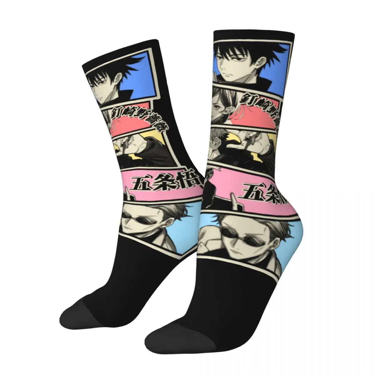 Winter Women Men Jujutsu Kaisen Anime Socks Gojo Satoru Fushiguro Megumi Yuji Itadori Sorcery Fight Breathable Football Socks