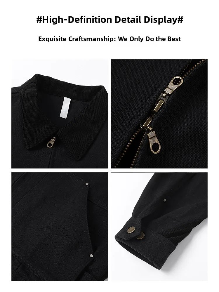 Or Abbigliamento da lavoro Jaet Zipper da uomo Multi-ket Patchwork CleanFit Autunno Trendy Cotone Lungo Sve Capispalla casual per giovani