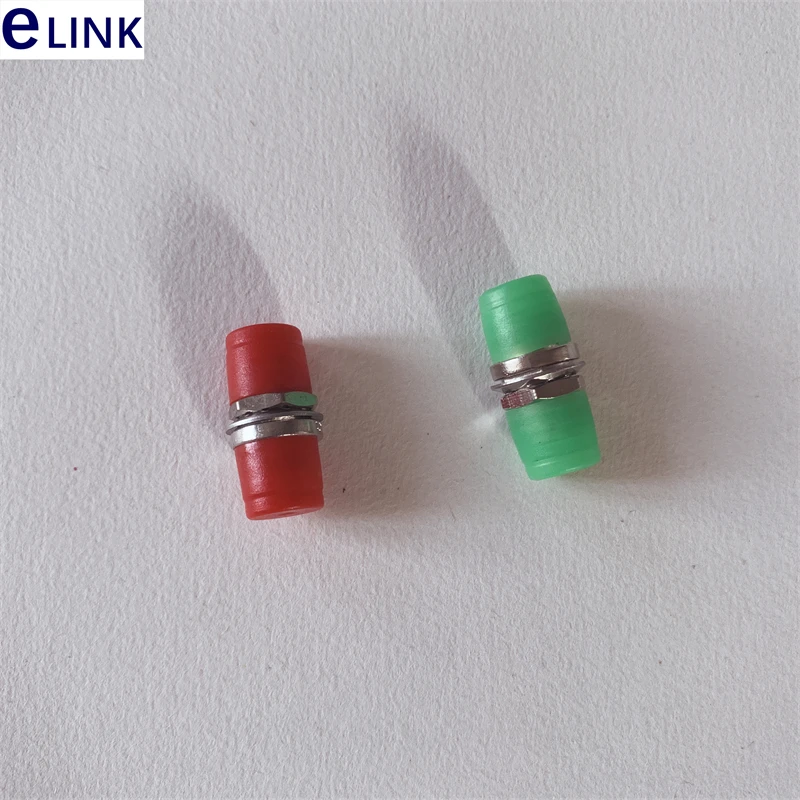 FC fiber adapter simplex SM MM APC metal plastic d type square red green optical fibre connector ftth coupler ELINK