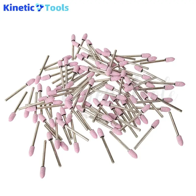 100pcs/set Mata Bor Gerinda Keramik Beragam Untuk Dremel Mini Drill Rotary Tools Batu Gerinda Abrasif 6mm