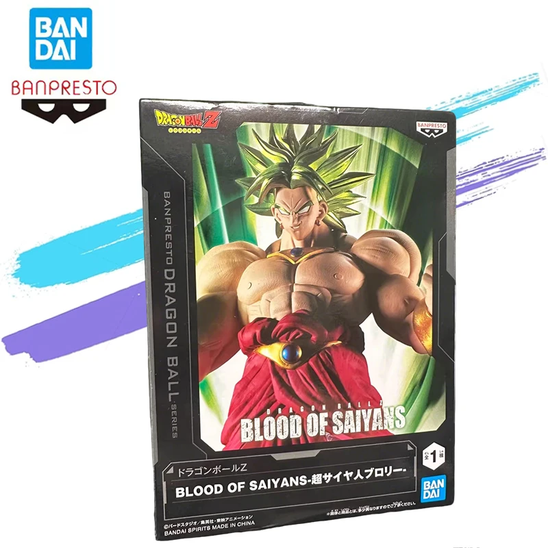 

Instock Brand New Bandai Banpresto Dragon Ball Super Blood of Saiyans Broly Anime Action Figures Model 20Cm Desktop Decoration