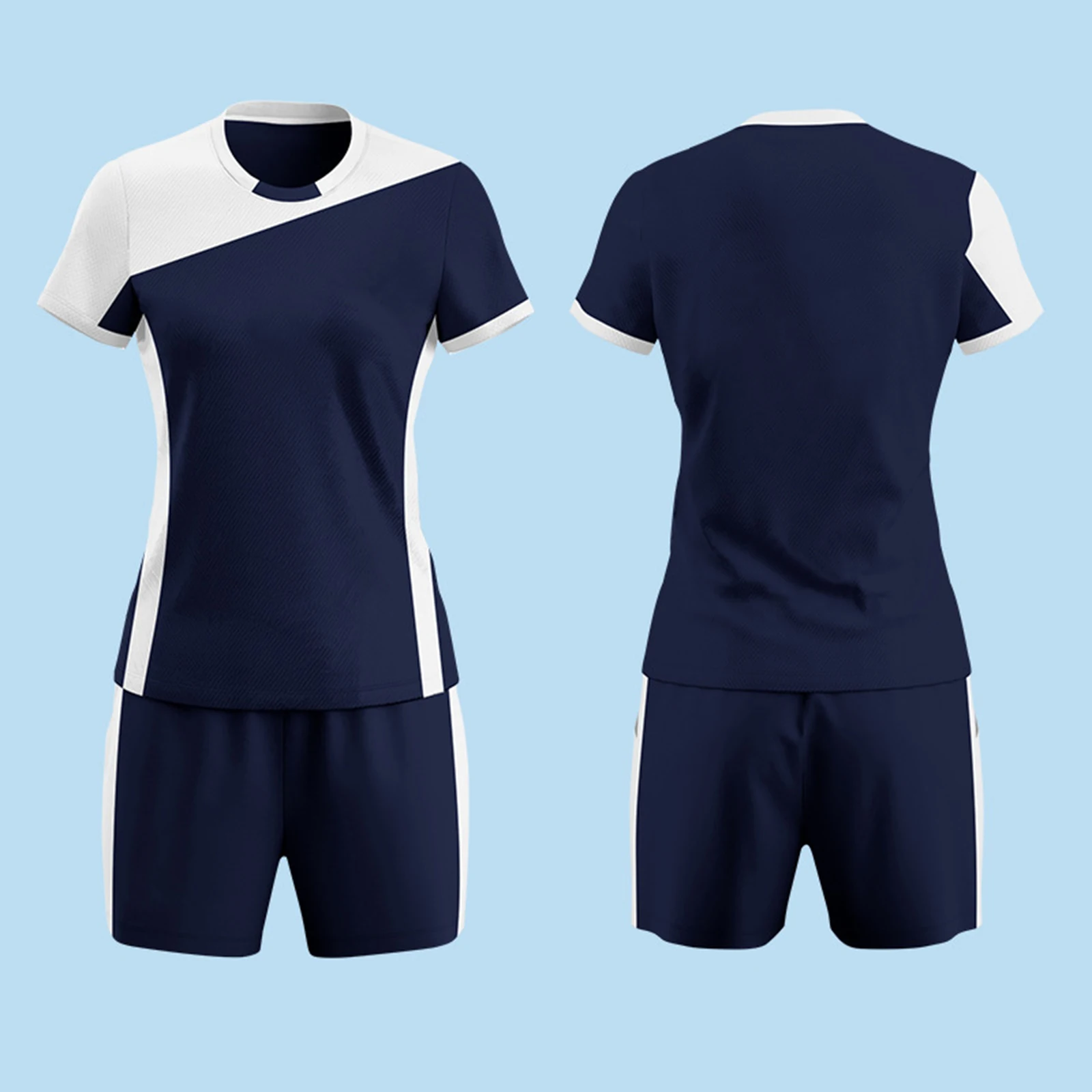 Womens Short Sleeves Volleyball Jersey Shirt Shorts Set Volleyball Uniform Training Sportswear Sporting Running Track Suit