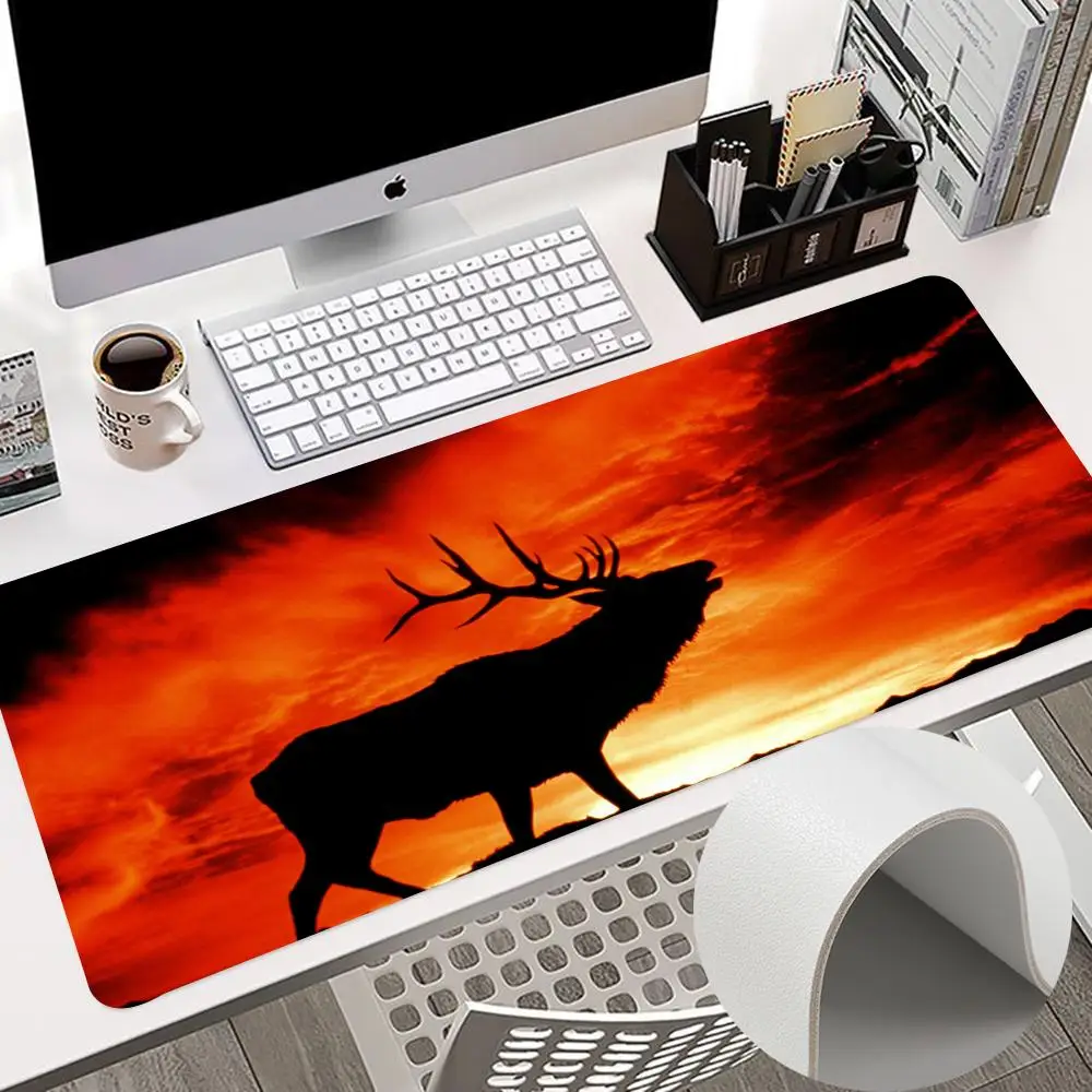 Elk Mouse Pad 900x400mm Keyboard PC Desk 70x40cm Pads HD Printing Computer Double Sided Leather Non-slip PU Mouse Pads