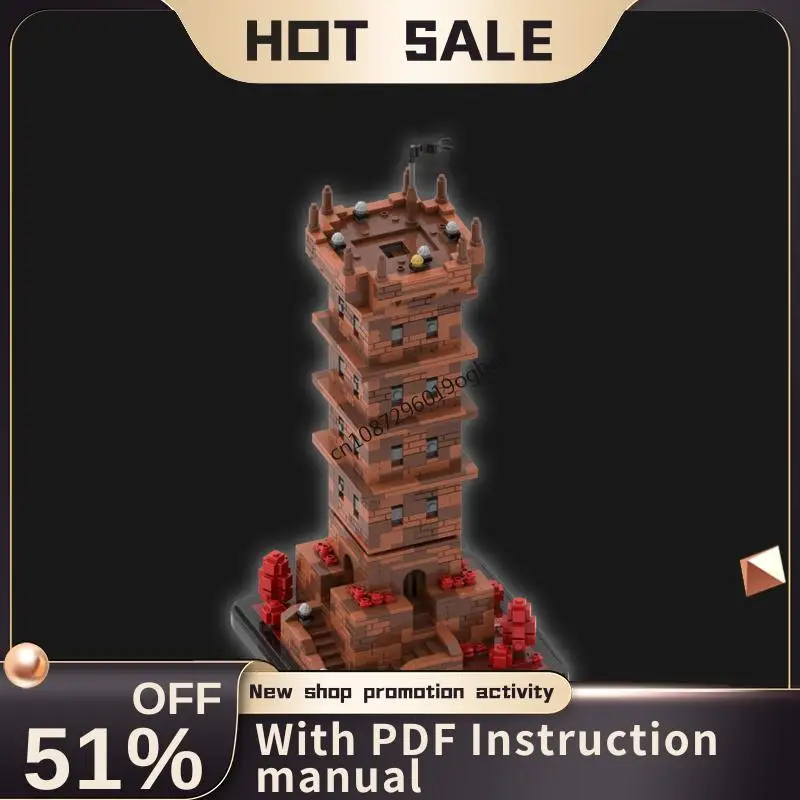 جديد 1462 قطعة Moc الأوروبية القرون الوسطى عرض الشارع المجهر الخريف برج القلعة نموذج Diy بها بنفسك الأفكار الإبداعية KidToy هدية عيد ميلاد كتلة