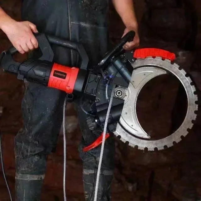 Original brand new！High Power 400mm Brushless Concrete Ring Saw Tank 6000w Hand Held Brick Wall Cutting Ring Saw