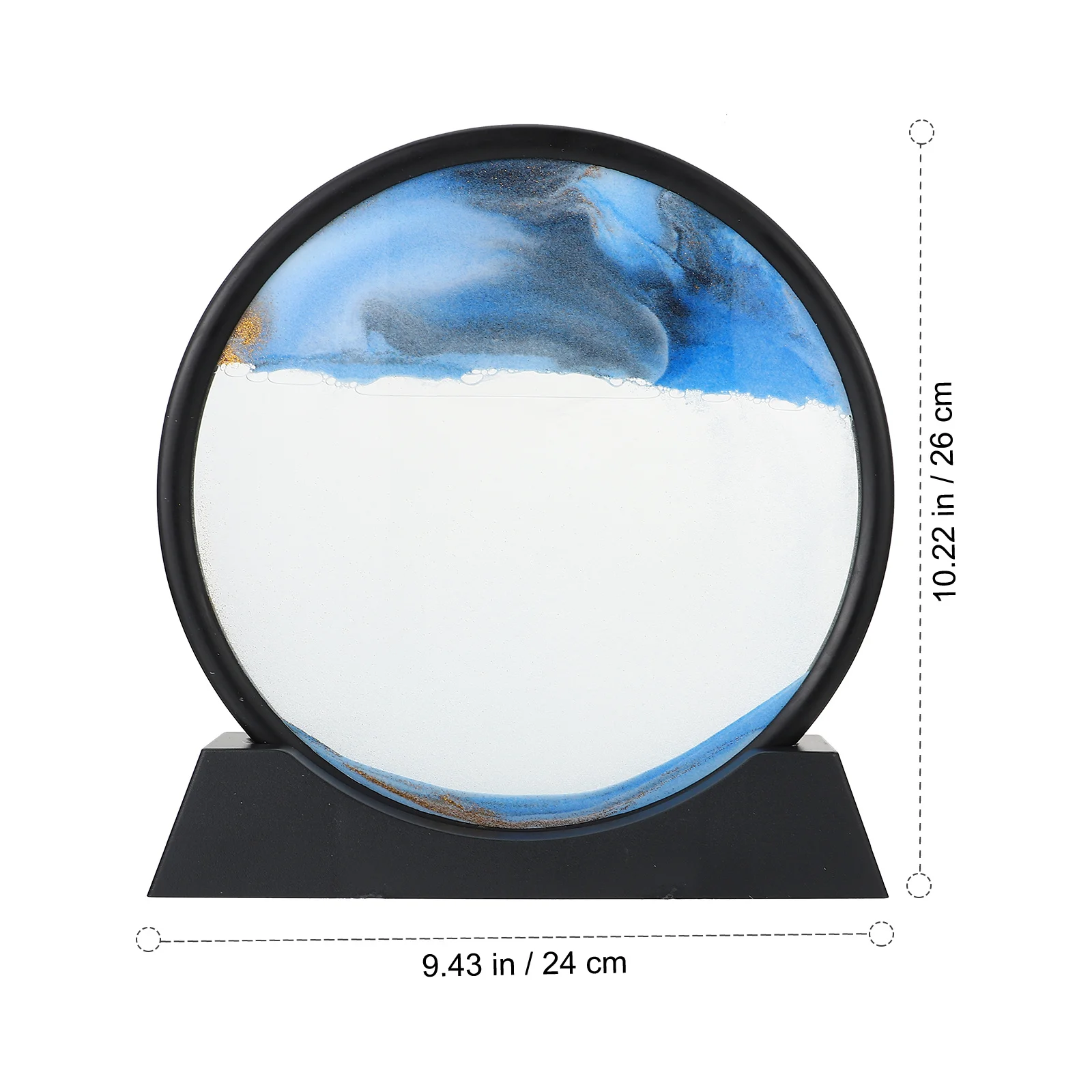 1개입 퀵샌드 페인팅 장식 프리미엄 유리 ABS 소재 창의적인 데스크탑 장식품 침실 거실 장식 세련된 홈 아트