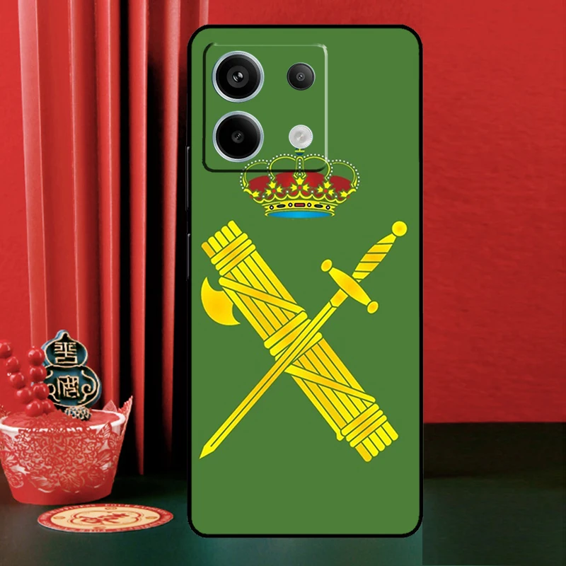 Civil Guard Spaanse Vlag Voor Xiaomi Redmi Note 14 13 Pro 12 11 9 10 9 S 10 S 11 S 12 S Redmi 13C 10C 12C 14C Telefoon Case