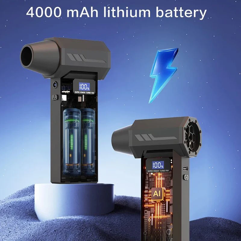 Xiaomi Air Blower 880000Rpm 4 Tingkat Kecepatan Portable Turbo Jet Blower Dengan Lampu LED Dan Indikator Baterai - Peniup Udara Terkompresi Tanpa Kabel