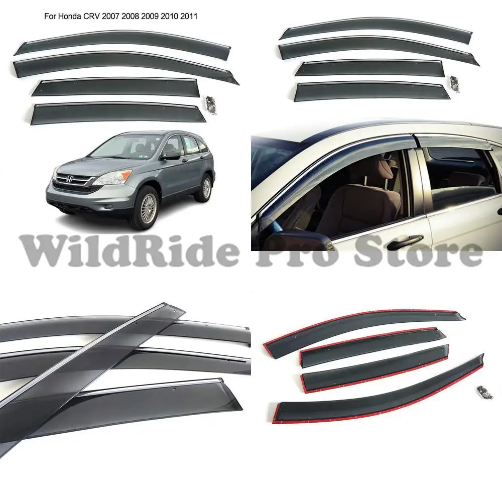 

1 set Molded Rain Visor for Honda CRV 2007-2011 Heavy Duty Waterproof Window Deflector International Wholesale