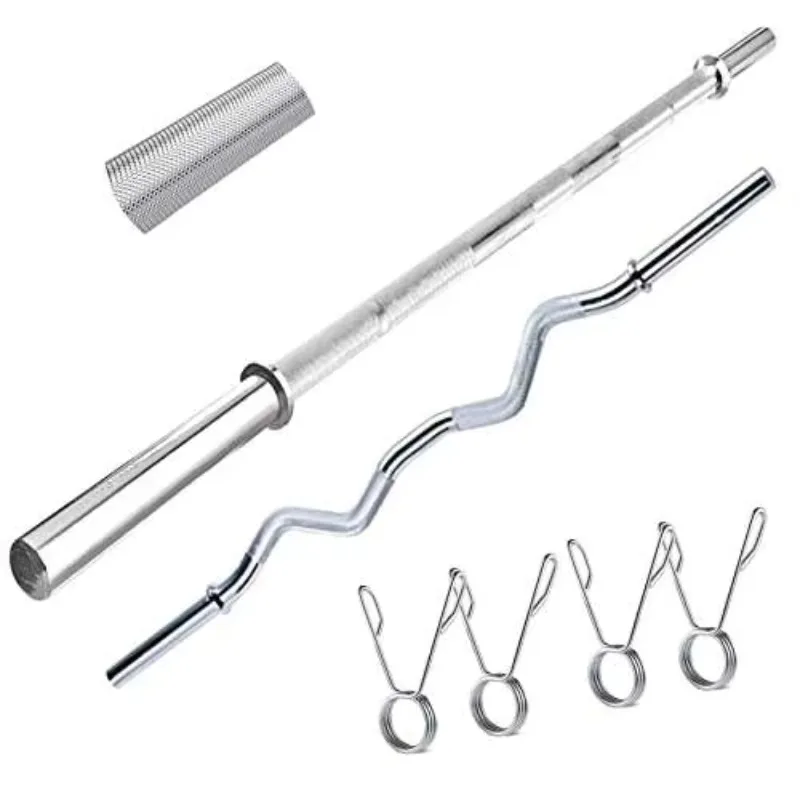 Professional 1.2M Gym Quality Barbell  High-Tech Curls Bars for Weight Lifting  Weights
