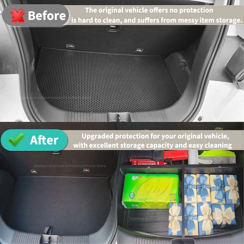 Car Rear Trunk Box Luggage Panel For Leapmotor T03 2022-2024 Fit Storage Box Car Interior Storage Accessories Body Kit Tuning