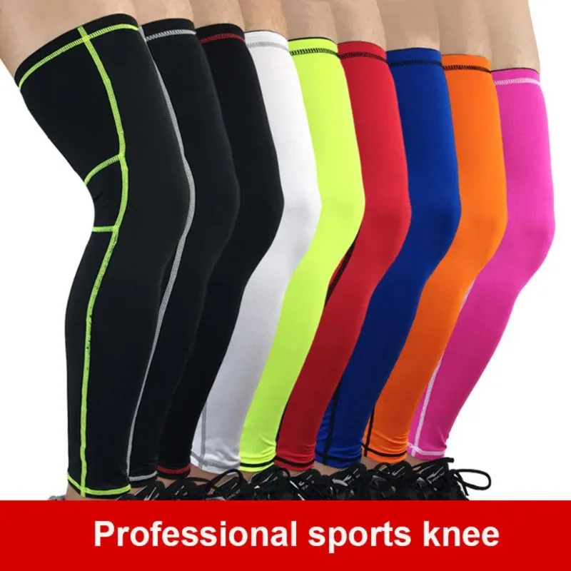 1Pcs Verlängern Kompression Bein Wärmer Basketball Fußball Radfahren Socken Knie Kalb Ärmel UV Sonne Beinlinge Männer Frauen