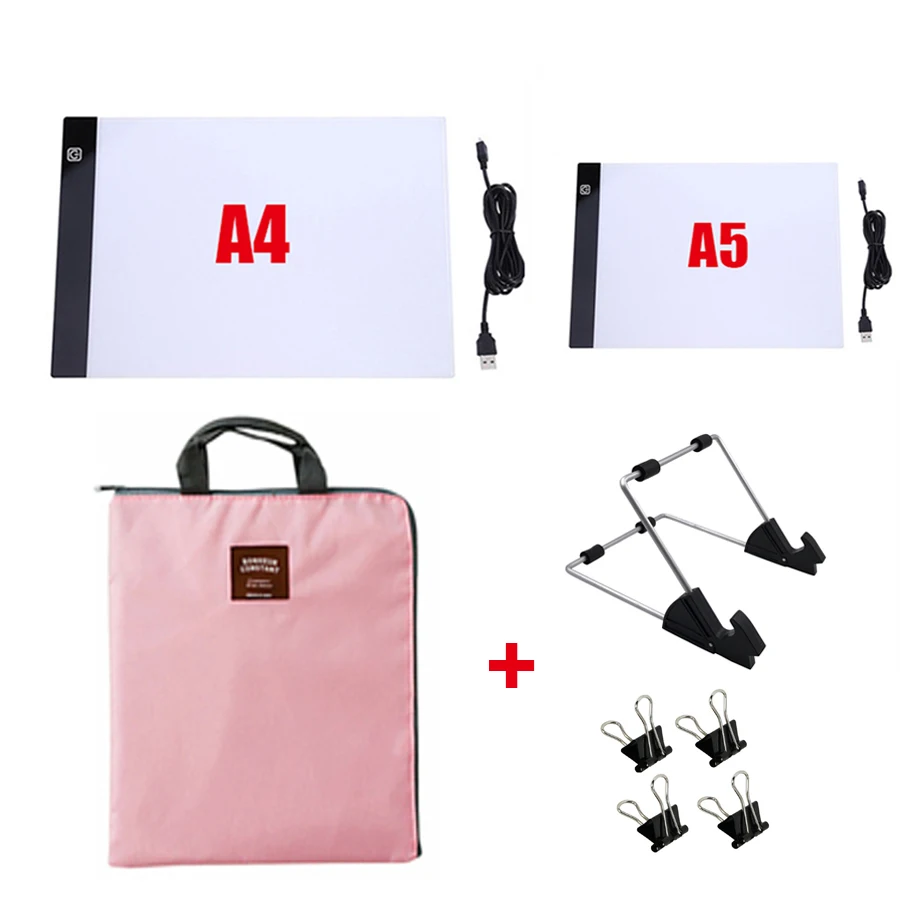 A4/A5 Three Level Dimmable Led Light Box Eye Protection Easier For Diamond Painting Embroidery Accessorie Storage Bag Pad Kits