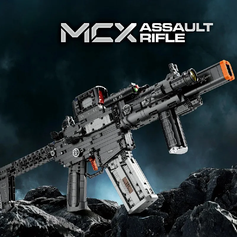 

MCX Assault Rifle Submachine Gun Building Blocks Military Weapon Brick Assembly Model Bricks Kit Boy Adult Gift 1589PCS