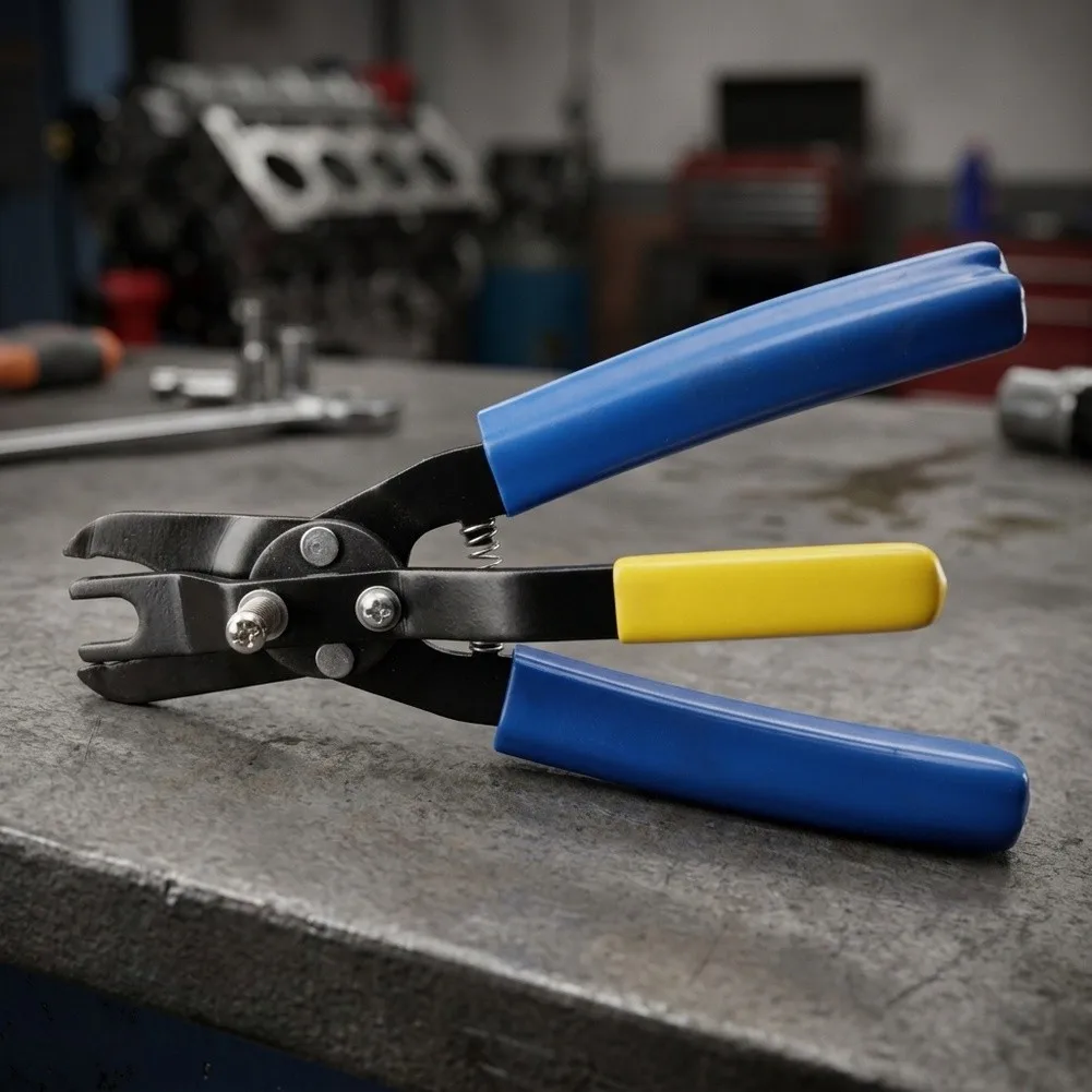 For Auto Repair Shops Air Hose Plier Deformation Resistance Bearing Steel Construction Spring-Assisted Mechanism For 6-8mm Pipes