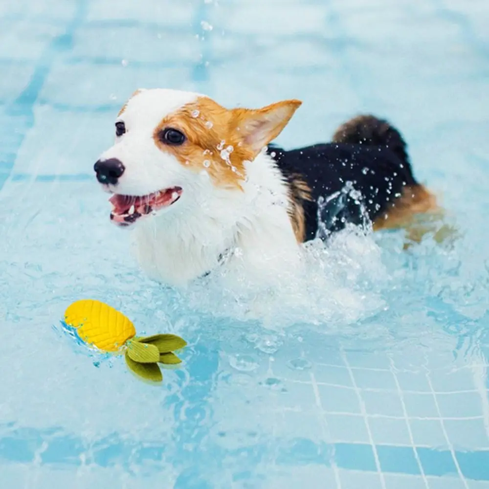 

Pet Supplies Bite-resistant Pineapples Dog Puzzle Wear-resistant Yellow Dog Chew Interactive Pet Training for Puppy Cat