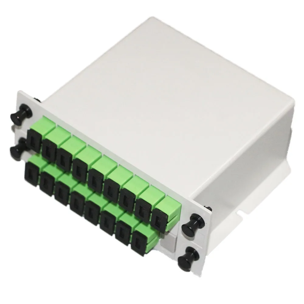Inserted PLC Fiber Optic Splitter SC UPC/APC SM Single Mode 1X2 1X4 1X8 1X16 FTTH Networking Inserted PLC Fiber Optic Splitter