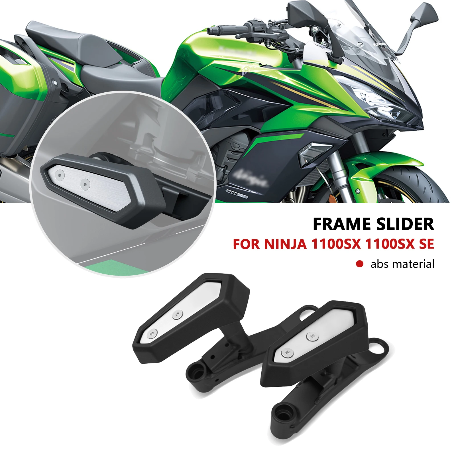 

For ninja 1100SX SE 2025 Ninja1100SX 2025 Motorcycle Falling Protection Body Frame Slider Crash Protector Anti-Fall Rod