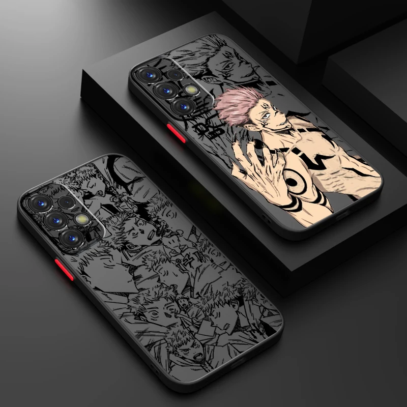 

J-Jujutsu K-Kaisen Japanese Anime Frosted Translucent For Samsung Note 20 A35 A03 A54 A31 A22 A34 A14 A24 A04 A55 5G Soft