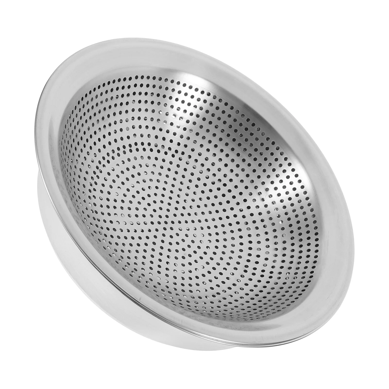 

Mesh Strainer Stainless Steel Drain Basin Basket Drainer Metal Mixing Bowls Vegetable Colander Silver Kitchen Net